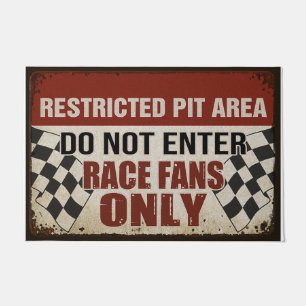 Do Not Enter Race Fans Only Mat, Racing Lovers Doormat