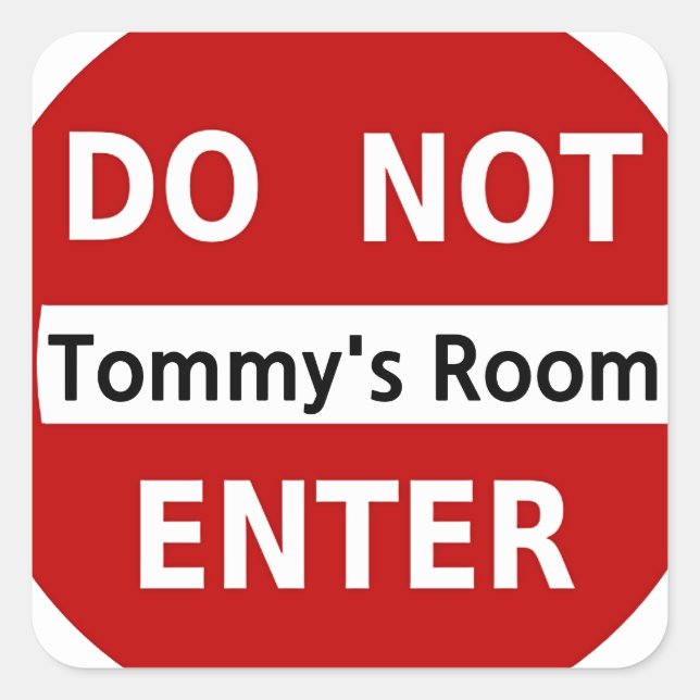 Do Not Enter Sticker (Front)