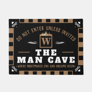 Do Not Enter Unless Invited   Man Cave Doormat
