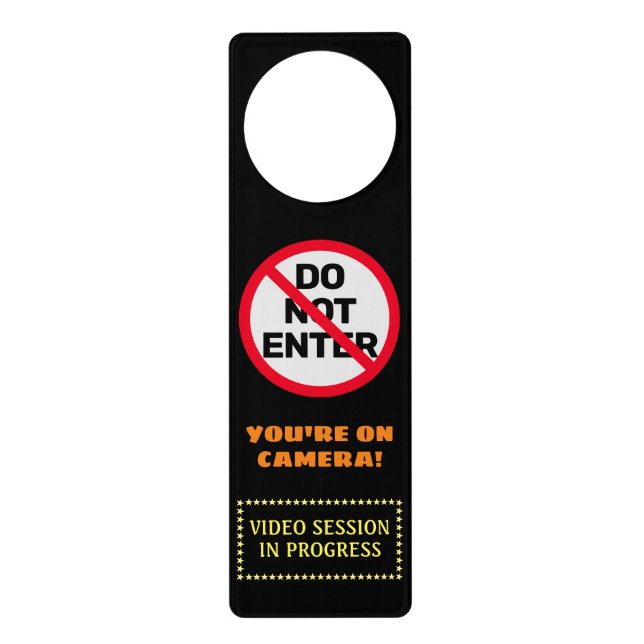 DO NOT ENTER - Video Session Door Hanger (Front)