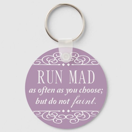 Do Not Faint Jane Austen Keychain Pale Purple