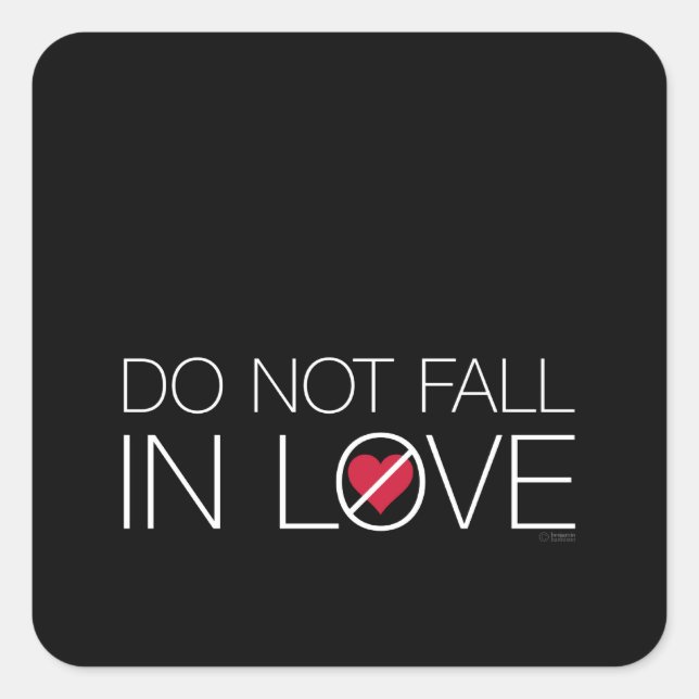 Do Not Fall In Love stickers (Front)