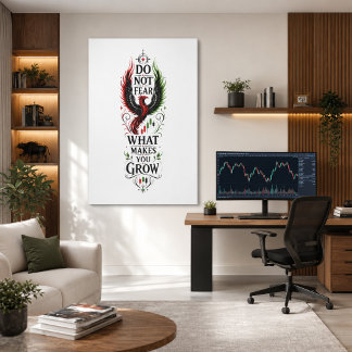 Do Not Fear What Makes You Grow Trader Mindset Canvas Print