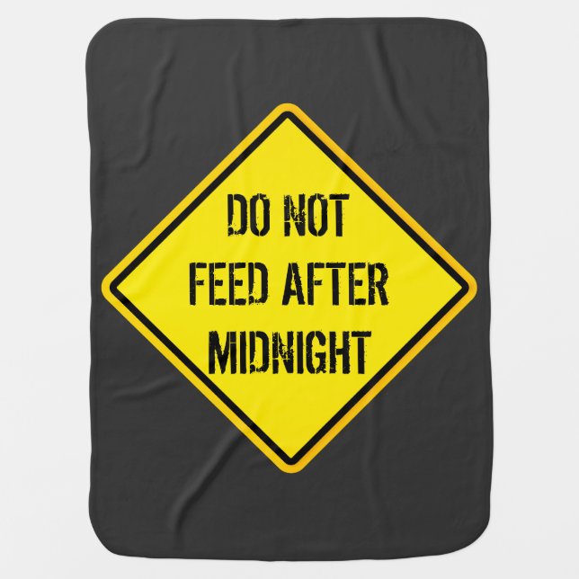 DO NOT FEED AFTERMIDNIGHT BABY BLANKET (Front)
