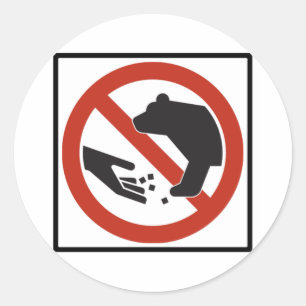 Do Not Feed the Bears Highway Sign Classic Round Sticker