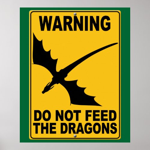 Do Not Feed the Dragons Poster