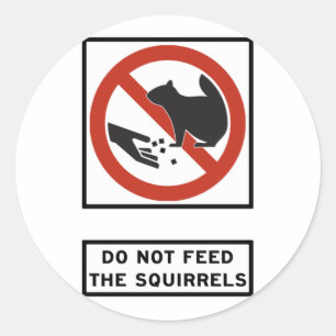 Do Not Feed the Squirrels Highway Sign Classic Round Sticker