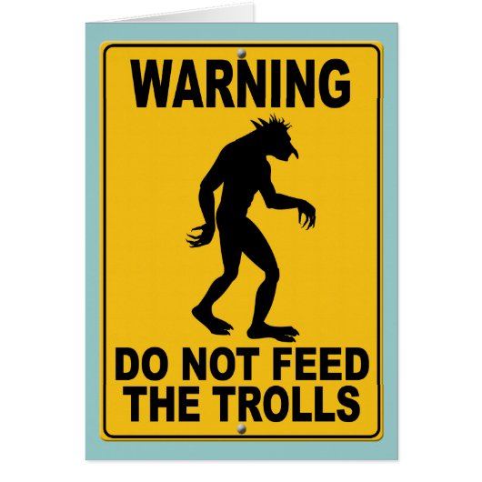 Do Not Feed the Trolls Cards (Front)