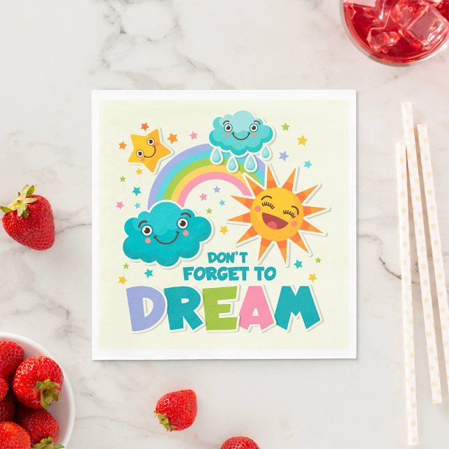 Do Not Forget to Dream Inspirational Sun Clouds  Napkins (Creator Uploaded)