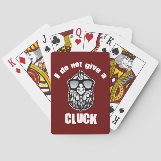 Do Not Give a Cluck Poker Cards (Back)