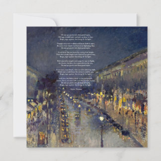 Do Not Go Gentle poem by Dylan Thomas Holiday Card
