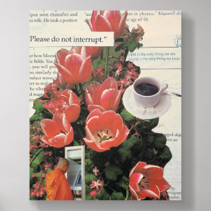 Do Not Interrupt Money Morning Coffee Tea Time Wood Photo Tile