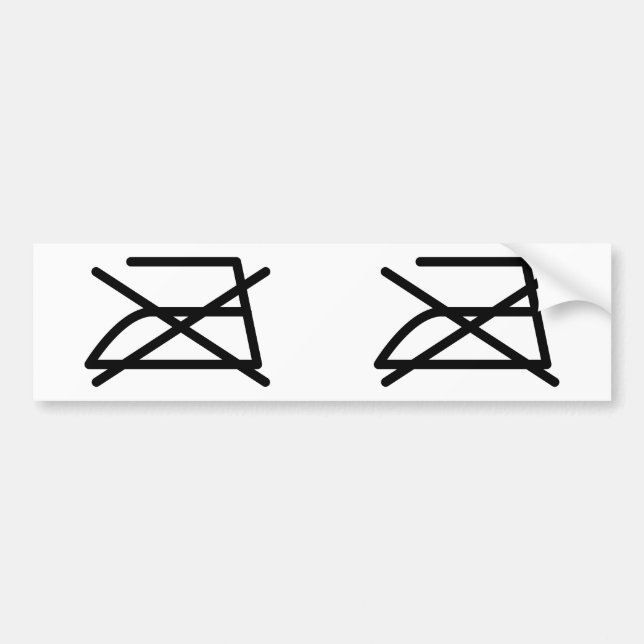 DO NOT IRON! BUMPER STICKER (Front)