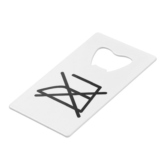 DO NOT IRON! CREDIT CARD BOTTLE OPENER (Front Angled)