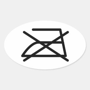 DO NOT IRON! OVAL STICKER