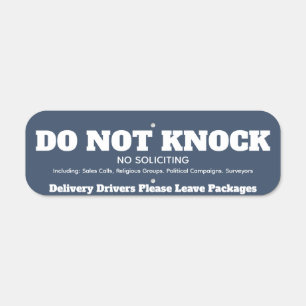 Do Not Knock No Soliciting Metal Sign