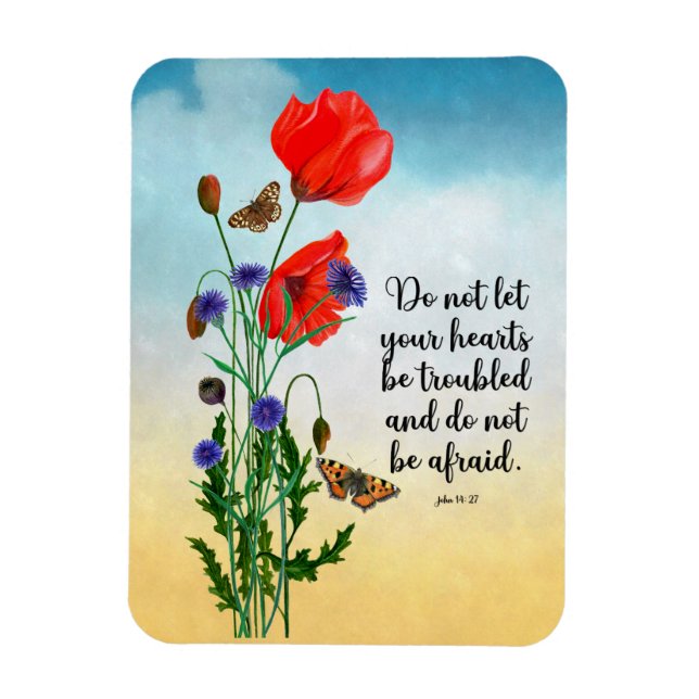 Do not let your hearts be troubled magnet (Vertical)