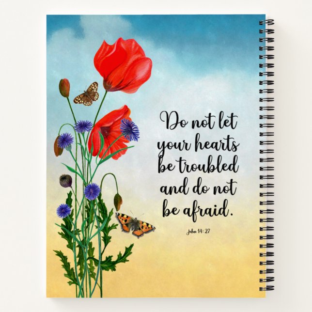 Do not let your hearts be troubled  notebook (Back)