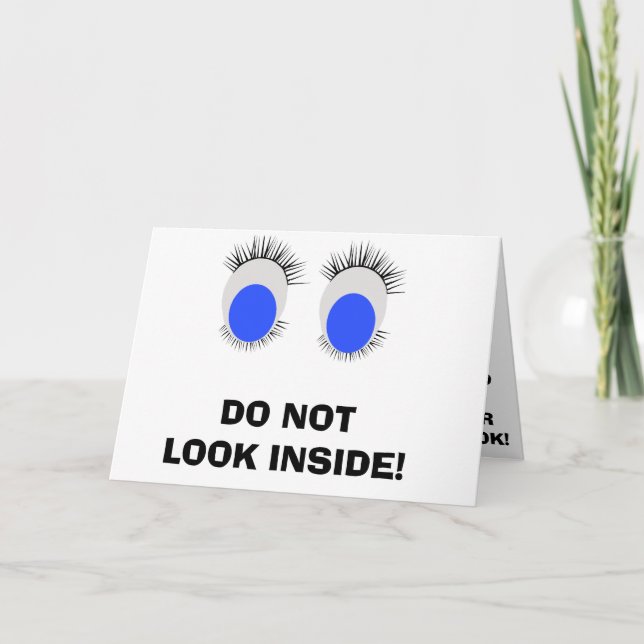 DO NOT LOOK BIRTHDAY CARD (Front)