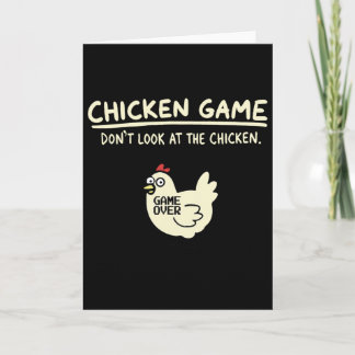 Do Not Look Chicken Game  Card