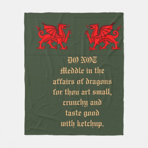 Do Not Meddle in the affairs of Dragons Blanket