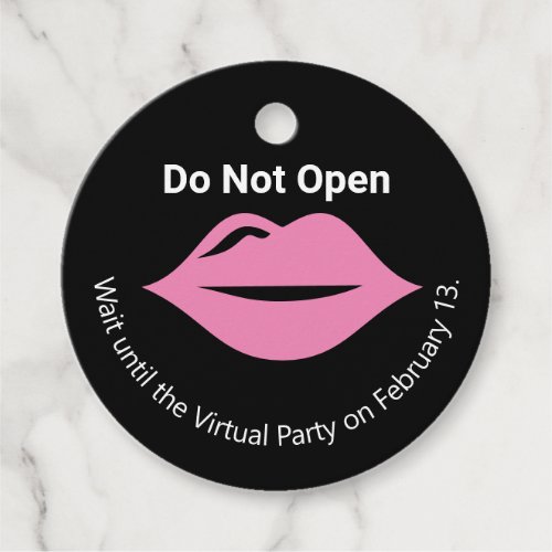 Do Not Open Customizable Virtual Party Favor Sti Favor Tags