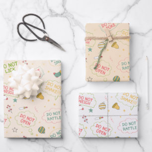 Do Not Open kids cute funny Sayings Wrapping Paper Sheets