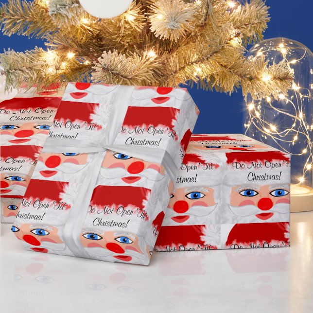 Do Not Open 'Til Christmas Santa Wrapping Paper (Holidays)