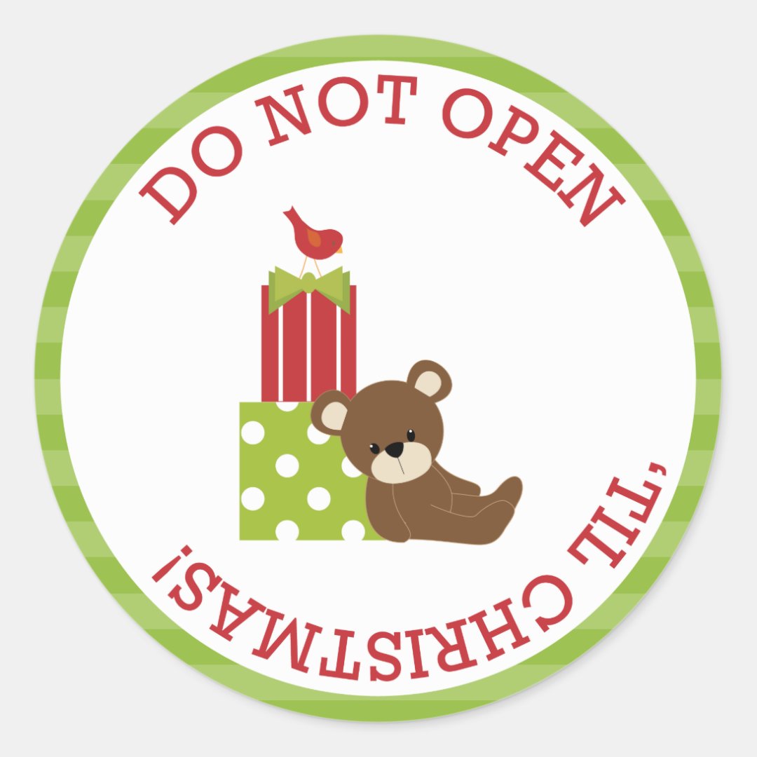 do-not-open-till-christmas-stickers-zazzle