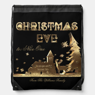 Do not open until Christmas Eve Gifts Drawstring Bag