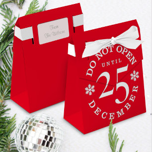 Do Not Open Until Christmas Favor Boxes