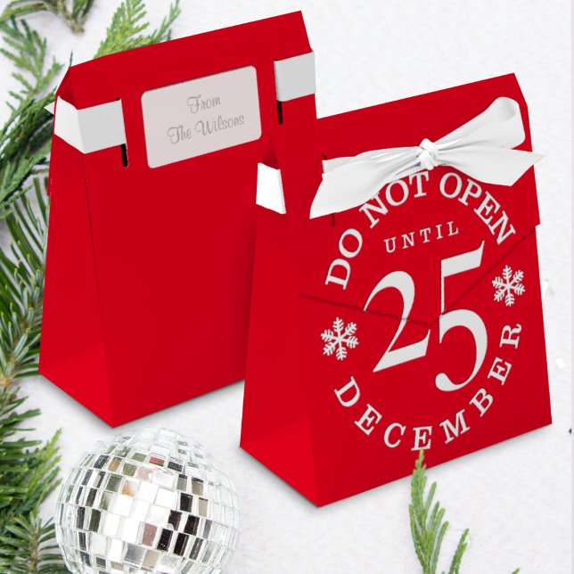 Do Not Open Until Christmas Favor Boxes (Creator Uploaded)
