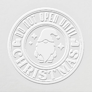 Do Not Open Until Christmas Gnome Holiday Embosser