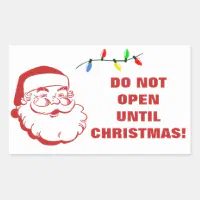 Santa Says Do Not Open Til Christmas Stickers – Set of 30 - Adore By Nat