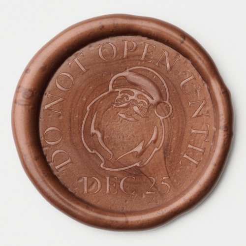 Do Not Open Until Christmas Santa Wax Seal Sticker