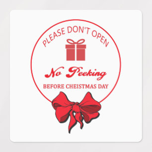 Do Not Open Until Christmas Sticker