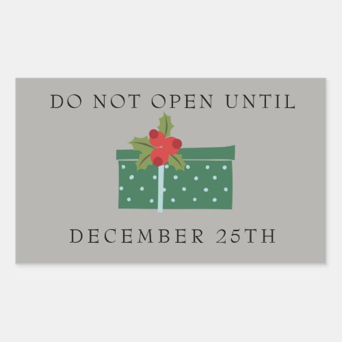 Do not open until Dec 25th Labels