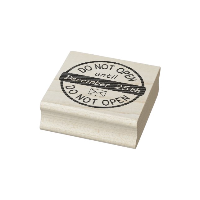 DO NOT OPEN UNTIL DEC 25TH RUBBER STAMP (Stamp)