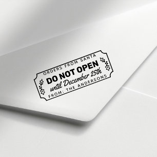 Do Not Open Until December 25th Christmas Self-inking Stamp
