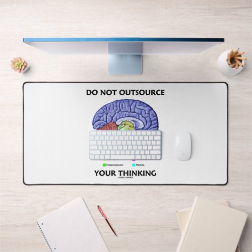Do Not Outsource Your Thinking Brain Anatomy Humor Desk Mat