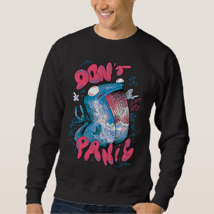 Do not panic scary shark sweatshirt