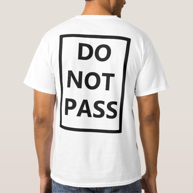DO NOT PASS Running or Race Shirt (Back)