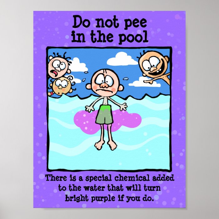 Do not PEE in the pool Shame is good deterrent Print