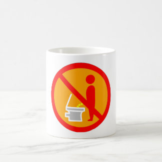 DO NOT PEE TOILET ROAD SIGN COFFEE MUG