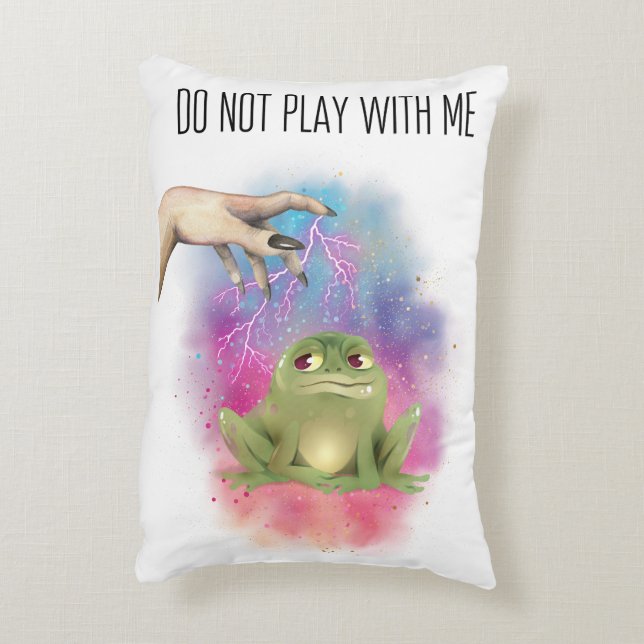 Do Not Play With Me Witch Hand Pillow (Back(Vertical))