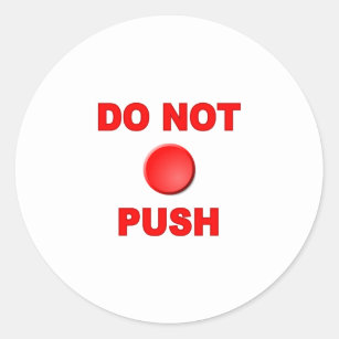 Push to Open Door Sign Classic Round Sticker