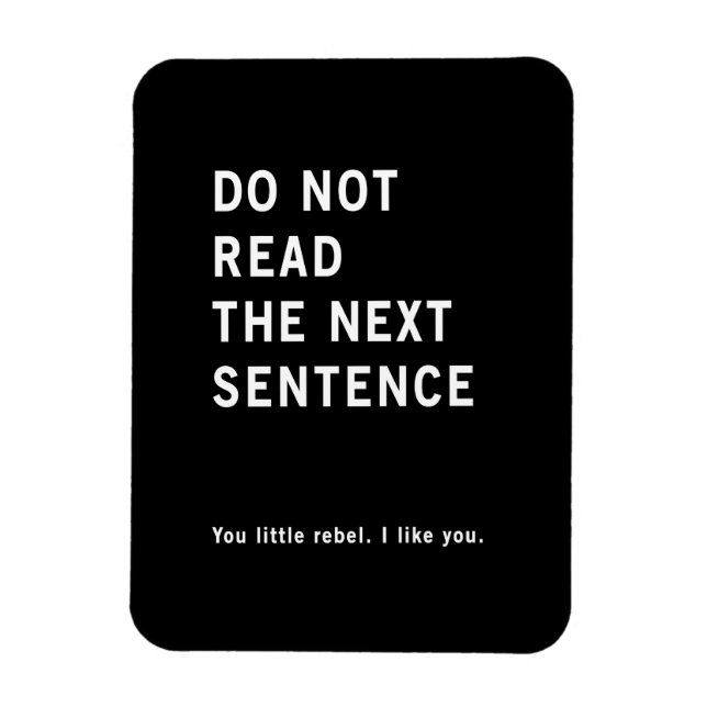 Do Not Read The Next Sentence. Magnet (Vertical)