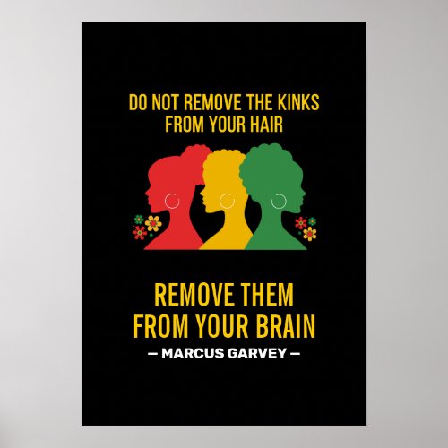 DO NOT REMOVE THE. KINKS FROM YOUR HAIR Afro Poster