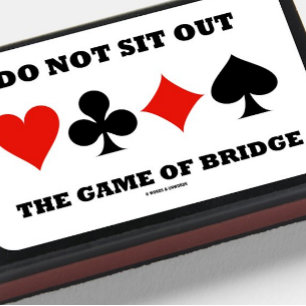 Do Not Sit Out The Game Of Bridge Four Card Suits Matchboxes