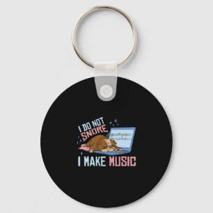 Do Not Snore I Make Music Bulldog Sleeping Nape Ti Keychain